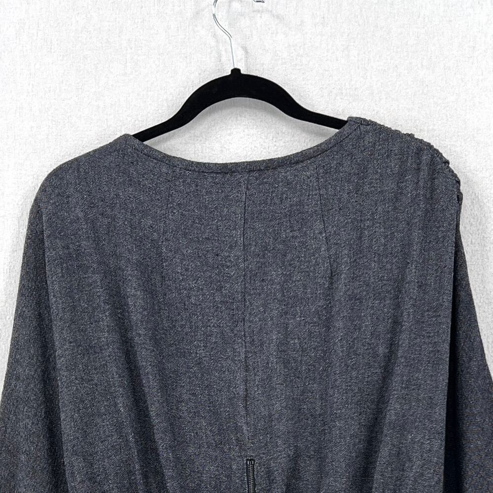 RACHEL COMEY Frances Top Womens 2 Navy Clarion Textured Wrap Long Sleeve Blouse - Picture 7 of 16